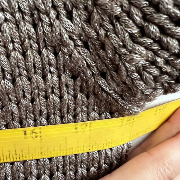 Vintage Brown Crochet Buckle Cardigan Top 90s 2000s Boho Bohemian Small - Picture 5 of 5